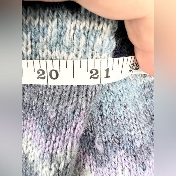 Vintage sebsatex 100% alpaca blue zip up sweater cozy warm fall winter granny - Picture 7 of 7